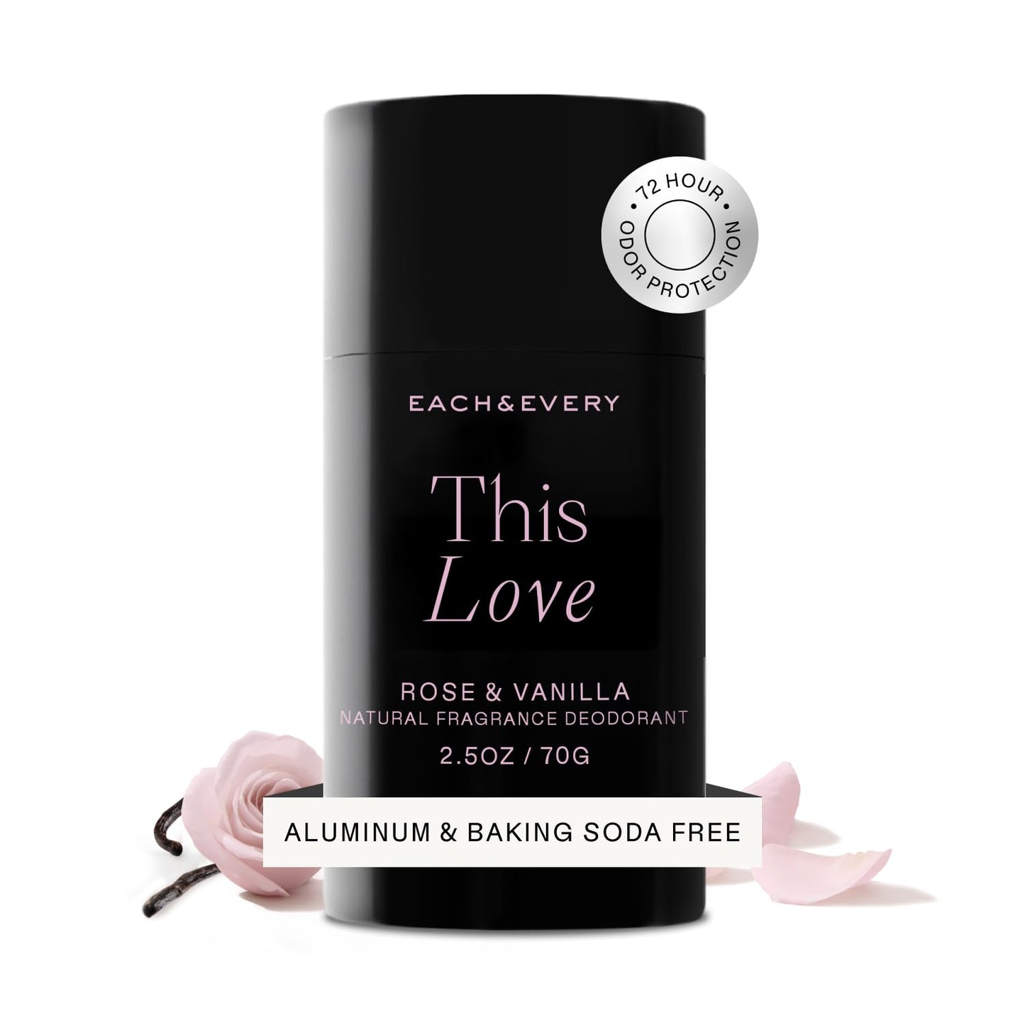 Each & Every Aluminum Free Deodorant for Women & Men - All Natural Deodorant for Sensitive Skin, EWG Verified - Clean, Baking Soda-Free, Plant-Based Fragrance, Lavender & Lemon, 2.5oz