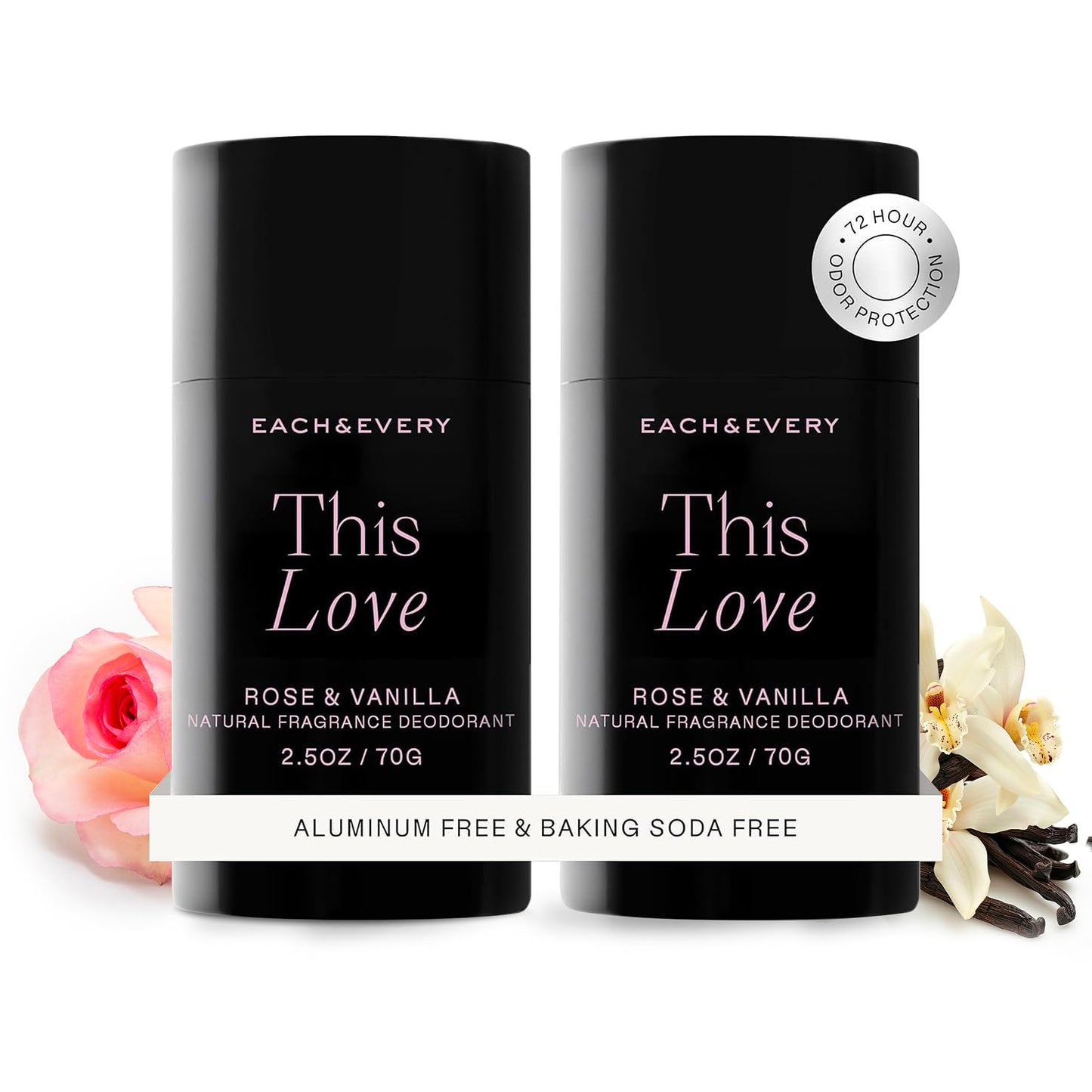 Each & Every Aluminum Free Deodorant for Women & Men - All Natural Deodorant for Sensitive Skin, EWG Verified - Clean, Baking Soda-Free, Plant-Based Fragrance, Lavender & Lemon, 2.5oz