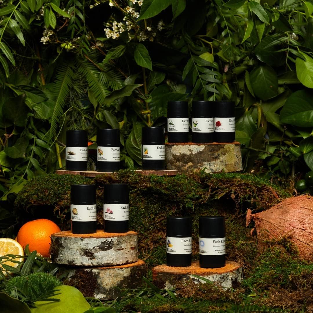 Each & Every All Natural Deodorant - Aluminum Free Deodorant for Women & Men - The Mini Starter Set - Sensitive Skin Friendly Multipack with All Our Best Sellers - Travel Size (5 Pack, 0.5 Oz)