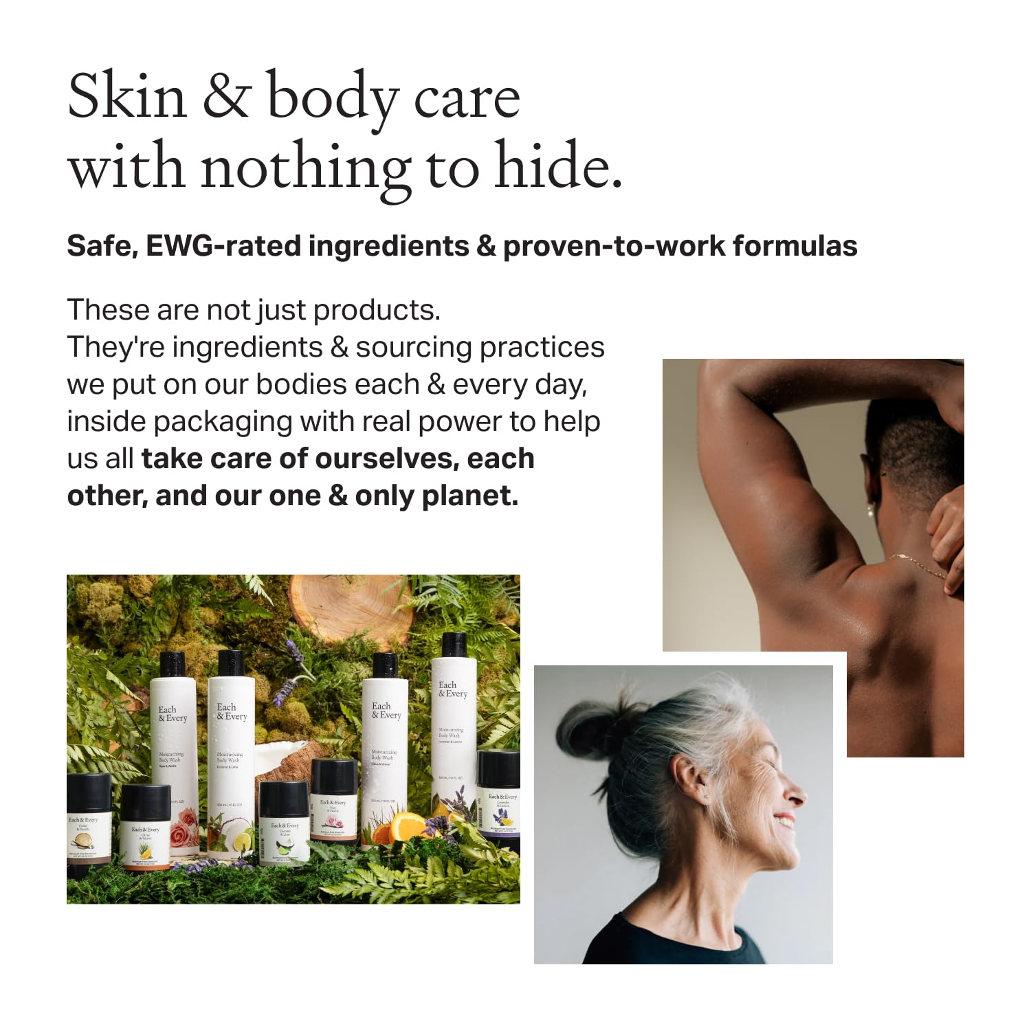 Each & Every All Natural Deodorant for Women & Men - Sensitive Skin, Plant-Based, Baking Soda & Aluminum-Free Deodorant - Long Lasting 24 Hr Odor Control - Citrus & Vetiver Travel Size (3 Pack, 2.5oz)